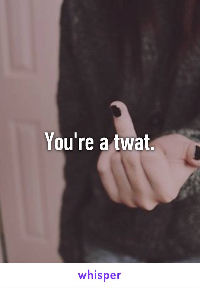 You're a twat.