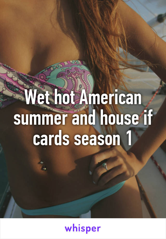 Wet hot American summer and house if cards season 1