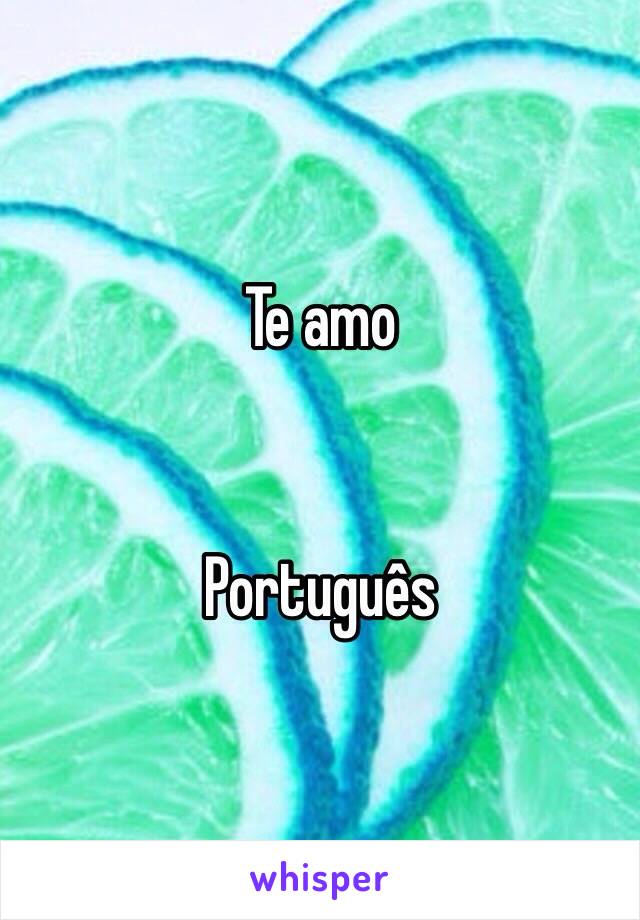 Te amo


Português