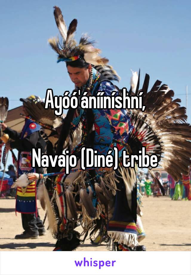 Ayóó'ánííníshní,

Navajo (Diné) tribe