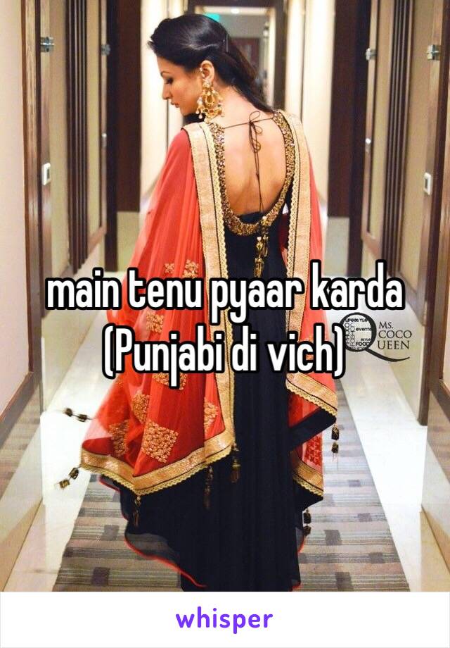 main tenu pyaar karda (Punjabi di vich)