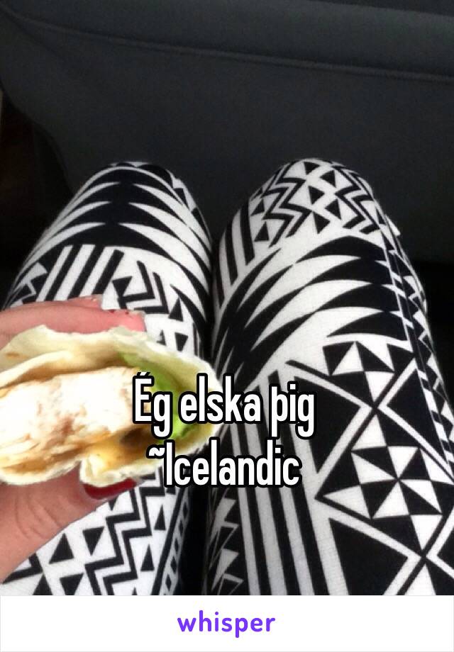 Ég elska þig
~Icelandic