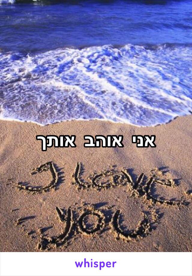 אני אוהב אותך