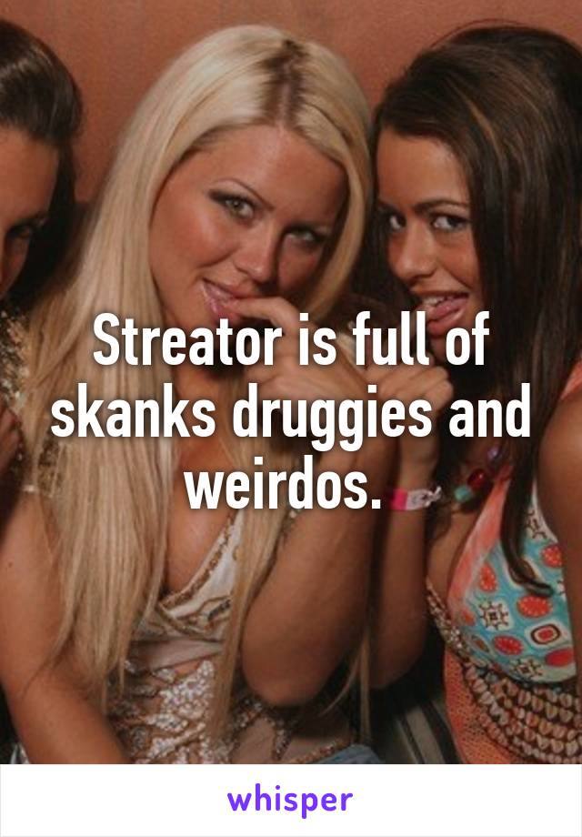 Streator is full of skanks druggies and weirdos. 