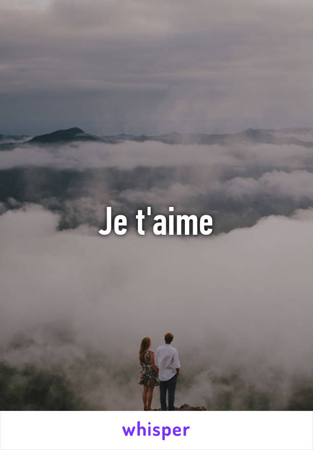 Je t'aime