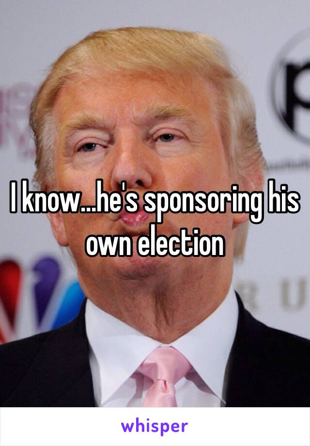 I know...he's sponsoring his own election 