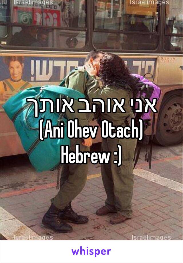 אני אוהב אותך 
(Ani Ohev Otach)
Hebrew :)