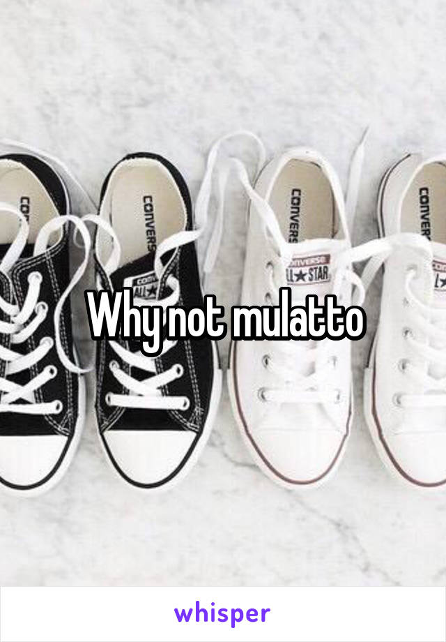 Why not mulatto