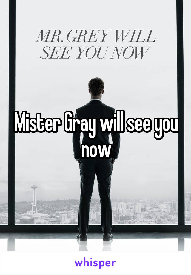 Mister Gray will see you now