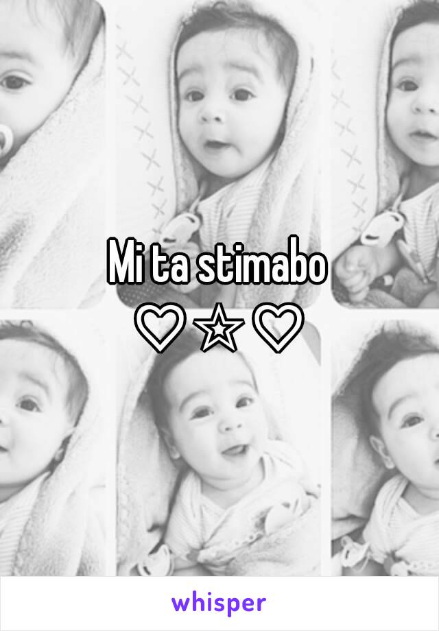 Mi ta stimabo
♡☆♡