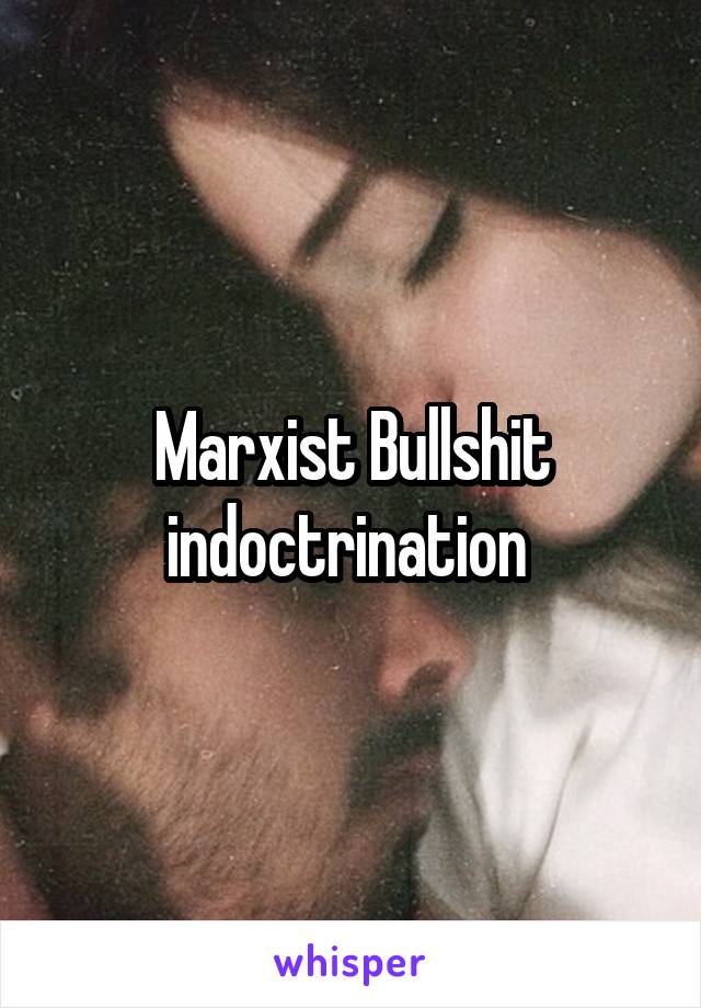 Marxist Bullshit indoctrination 