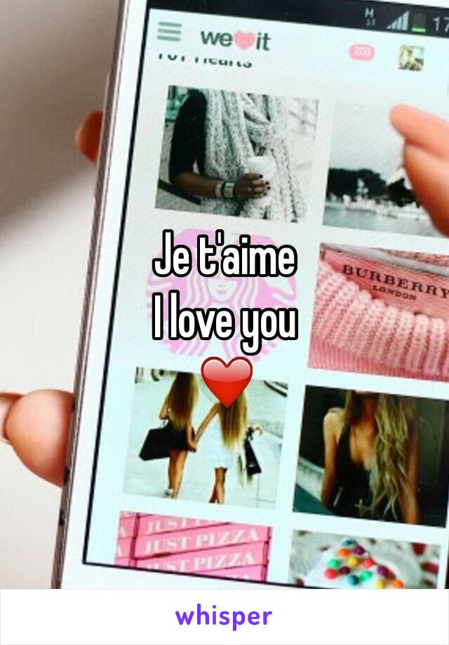 Je t'aime
I love you
❤️