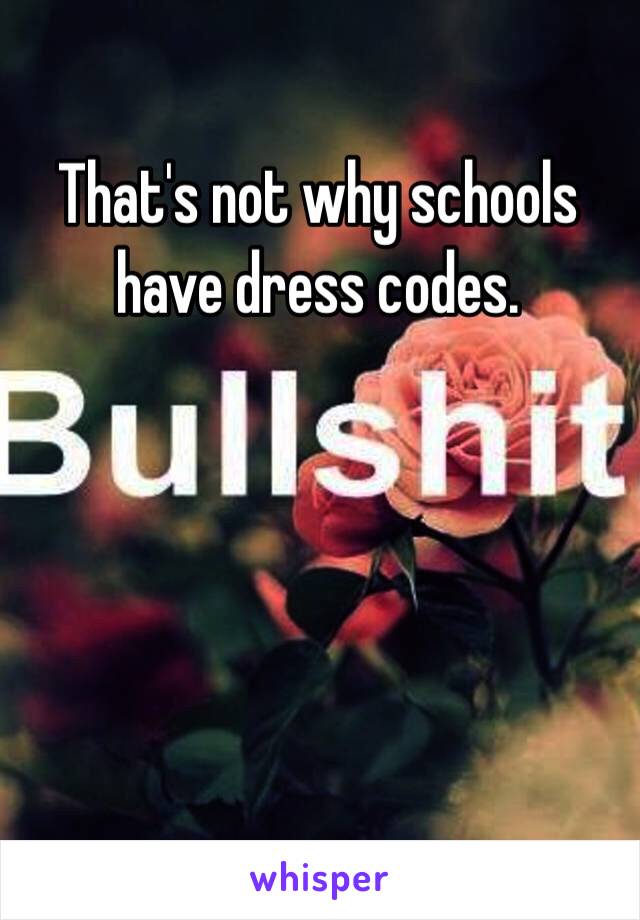 That's not why schools have dress codes. 