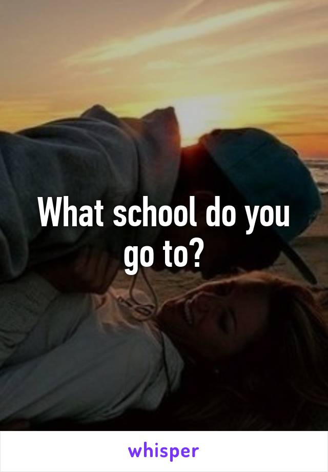 What school do you go to?