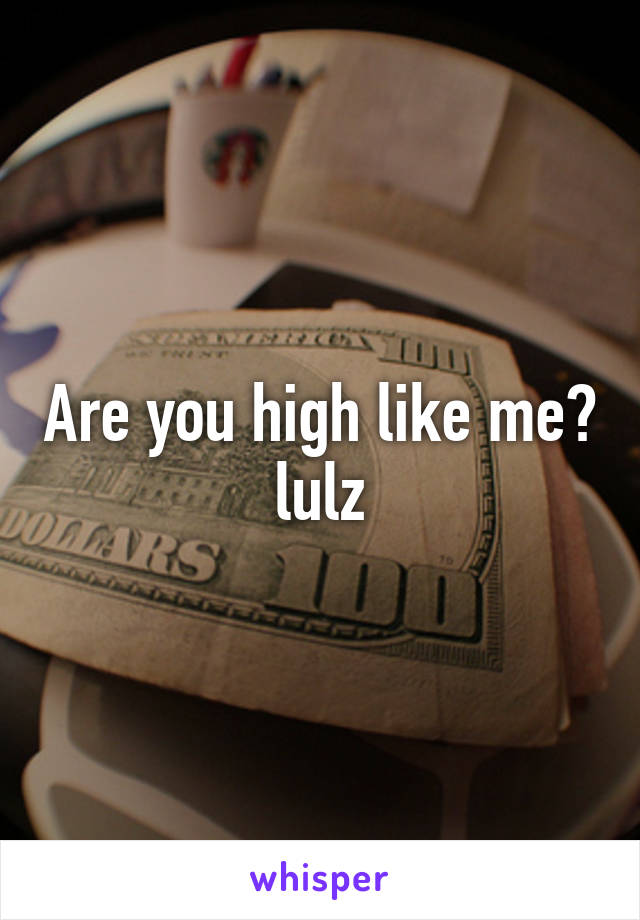 Are you high like me? lulz