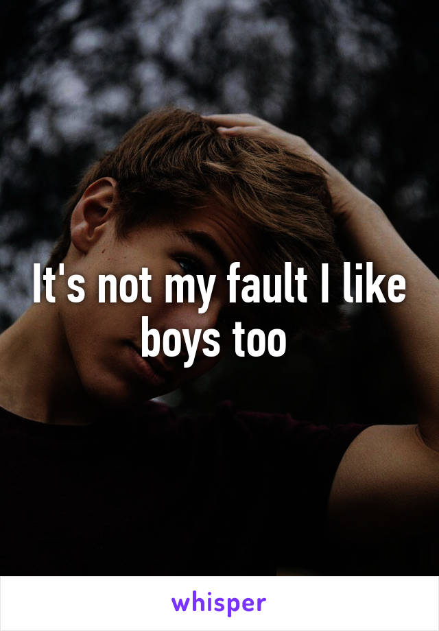 It's not my fault I like boys too 