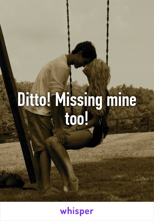 Ditto! Missing mine too!