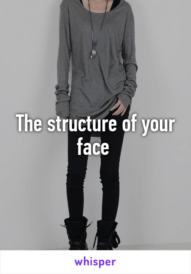 The structure of your face 