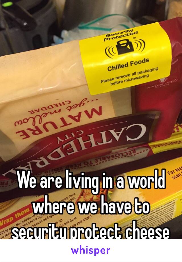 We are living in a world where we have to security protect cheese 