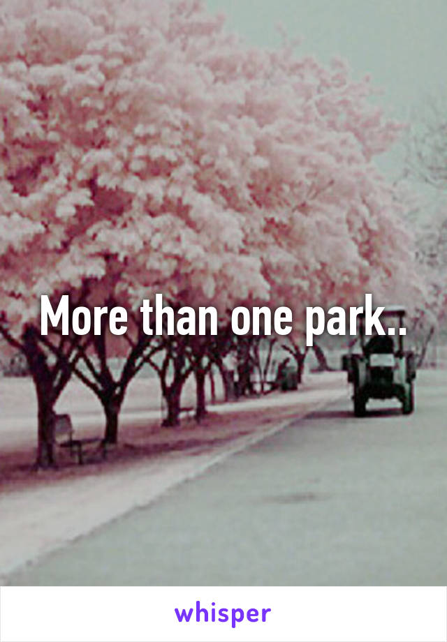 More than one park..