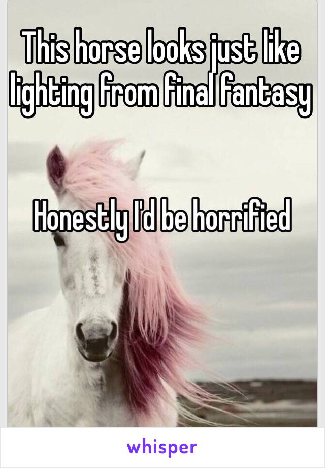 This horse looks just like lighting from final fantasy 