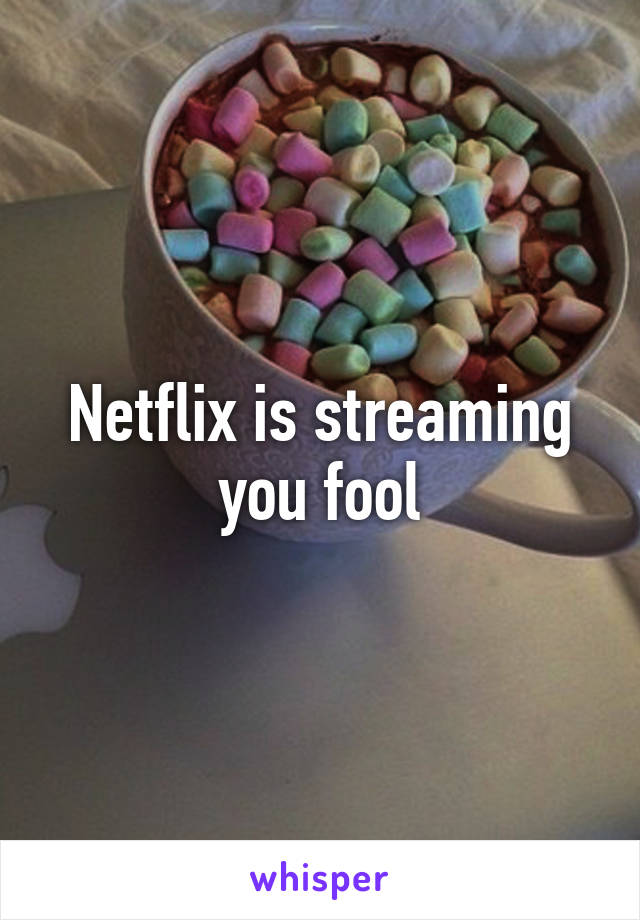 Netflix is streaming you fool