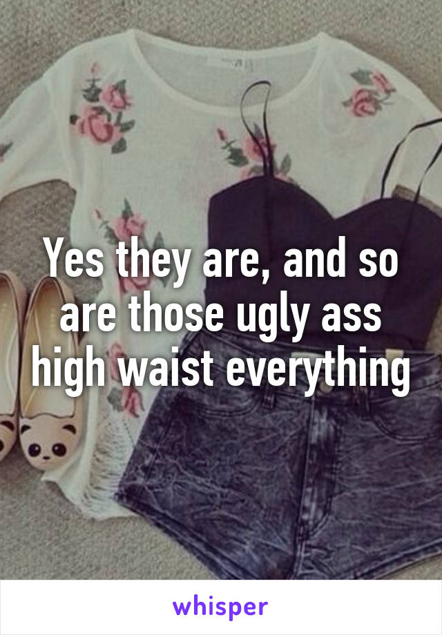 Yes they are, and so are those ugly ass high waist everything