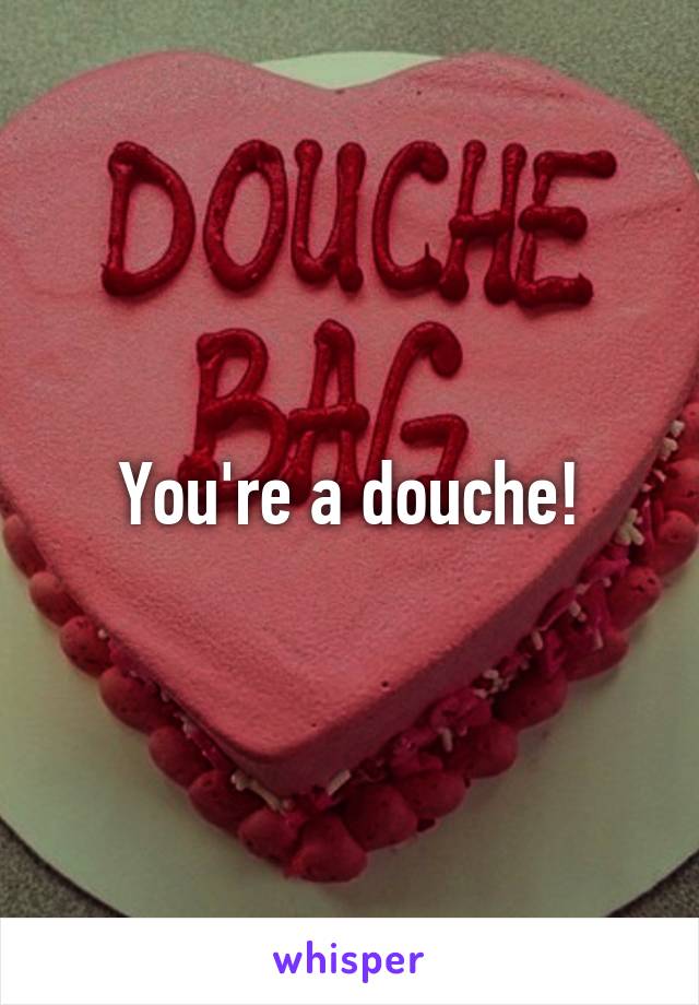 You're a douche!