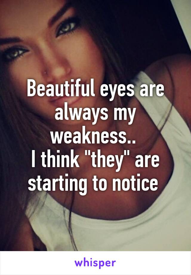 Beautiful eyes are always my weakness.. 
I think "they" are starting to notice 