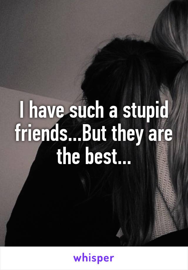 I have such a stupid friends...But they are the best...