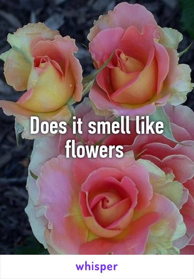 Does it smell like flowers 