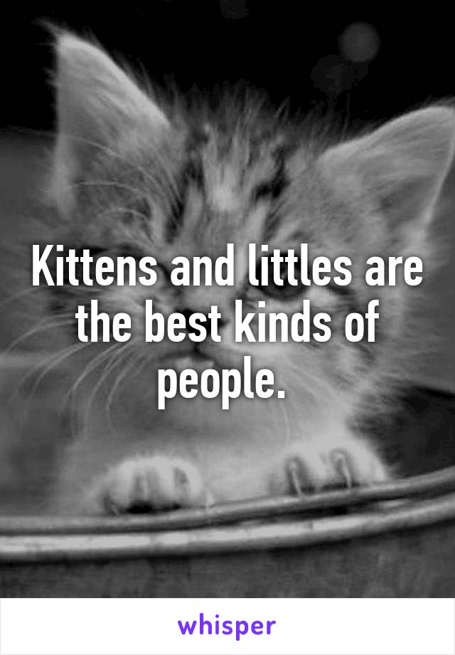 Kittens and littles are the best kinds of people. 