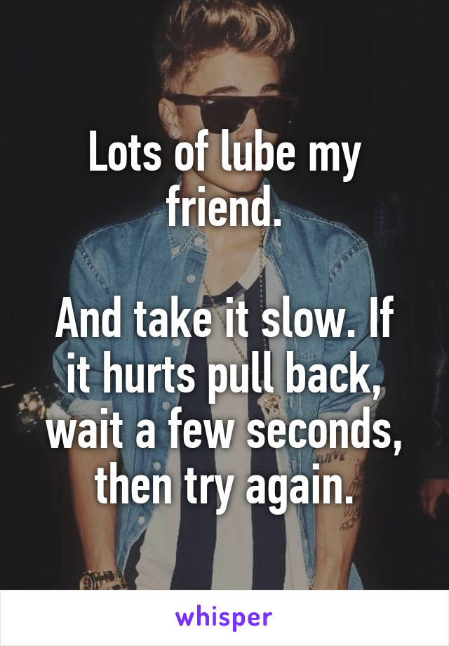 Lots of lube my friend.

And take it slow. If it hurts pull back, wait a few seconds, then try again.