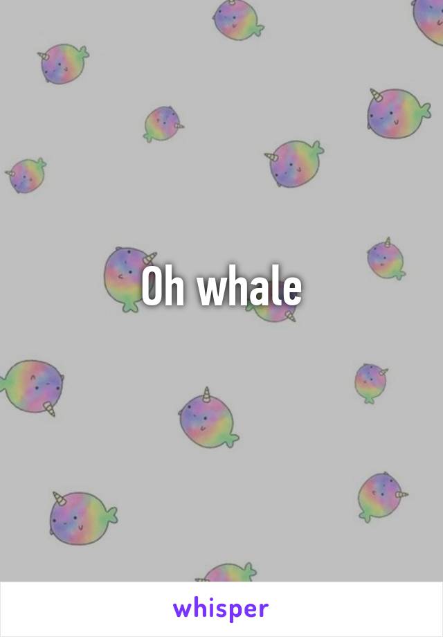 Oh whale
