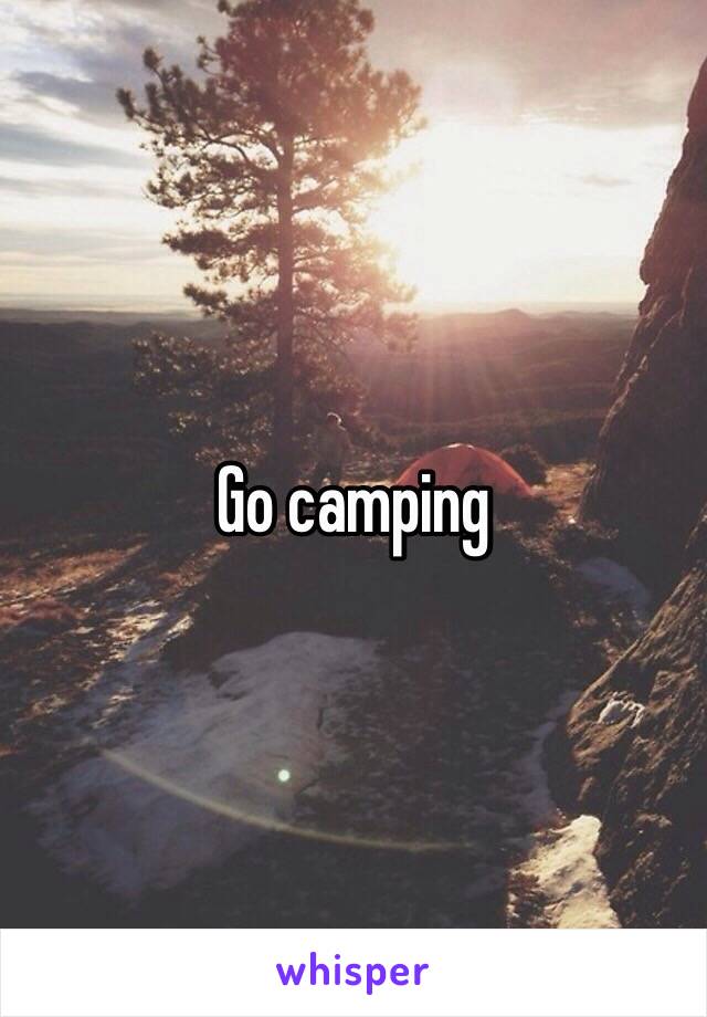 Go camping 