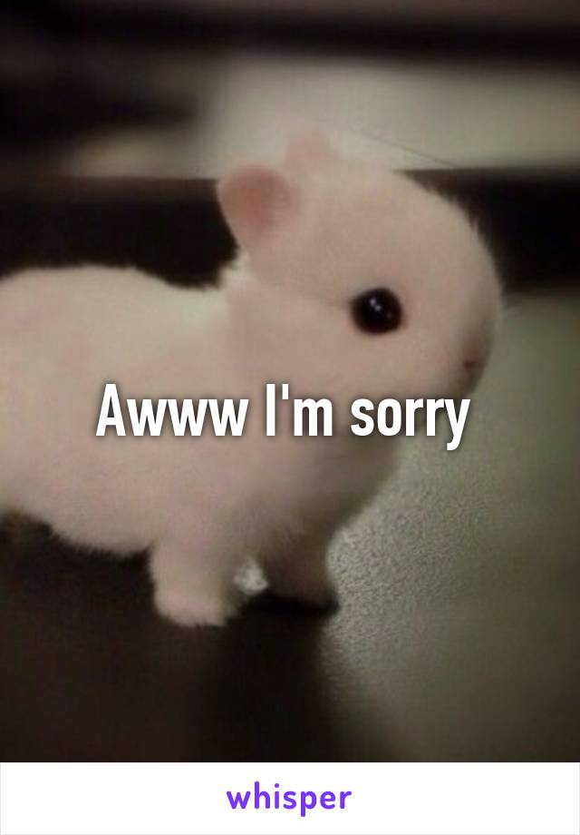 Awww I'm sorry 