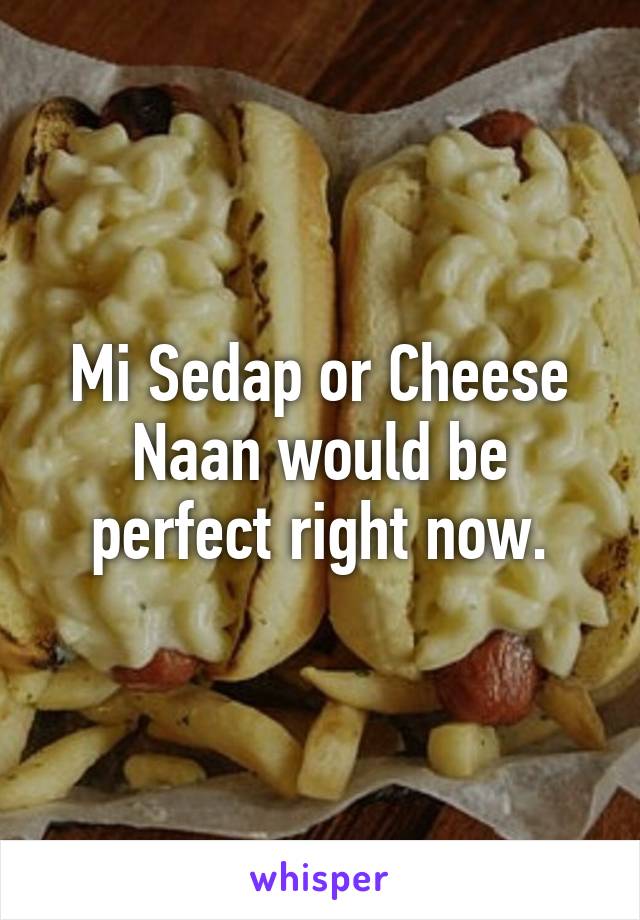 Mi Sedap or Cheese Naan would be perfect right now.