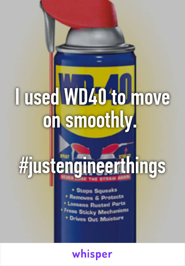 I used WD40 to move on smoothly. 

#justengineerthings