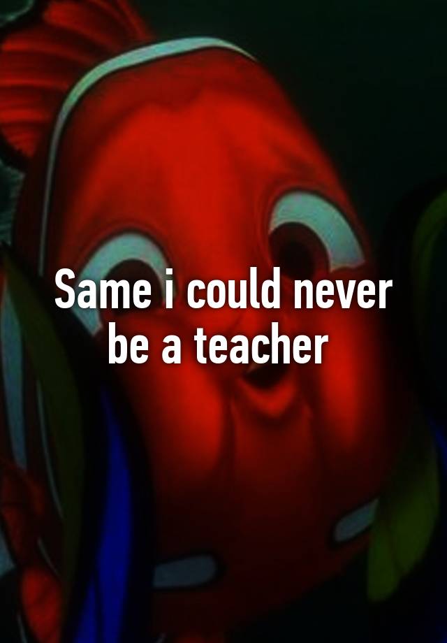 same-i-could-never-be-a-teacher