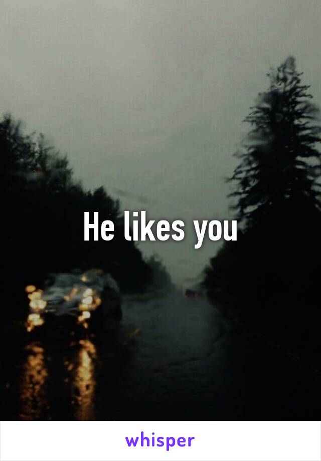 He likes you