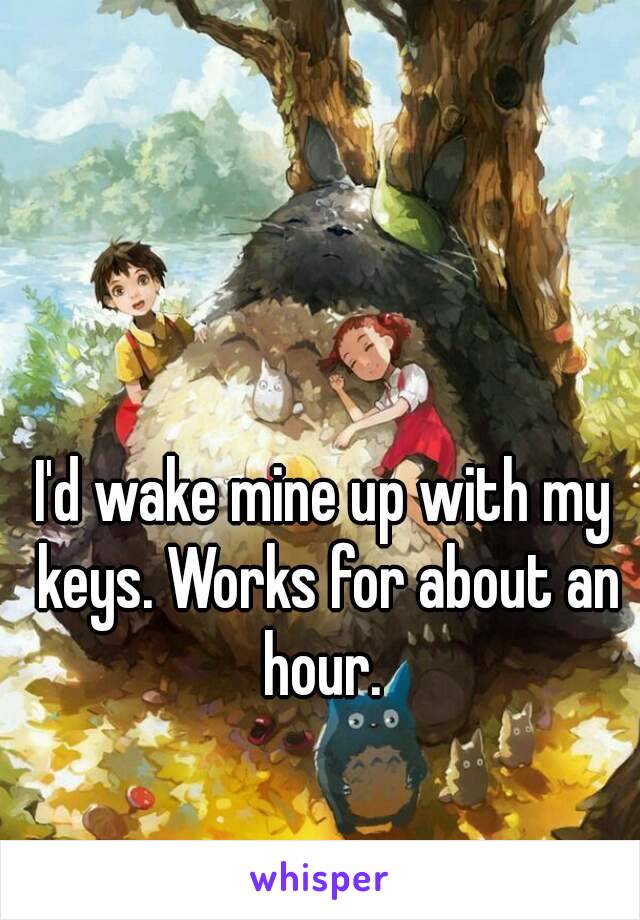 I'd wake mine up with my keys. Works for about an hour. 