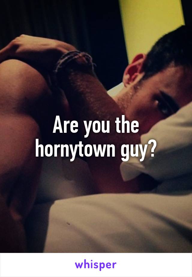 Are you the hornytown guy?