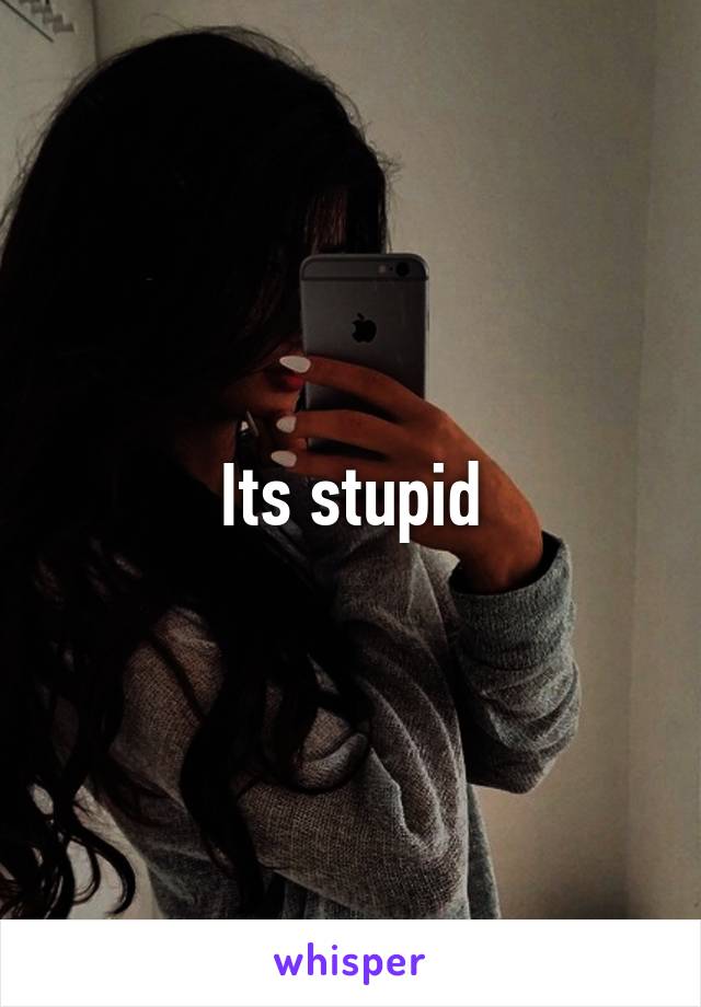 Its stupid