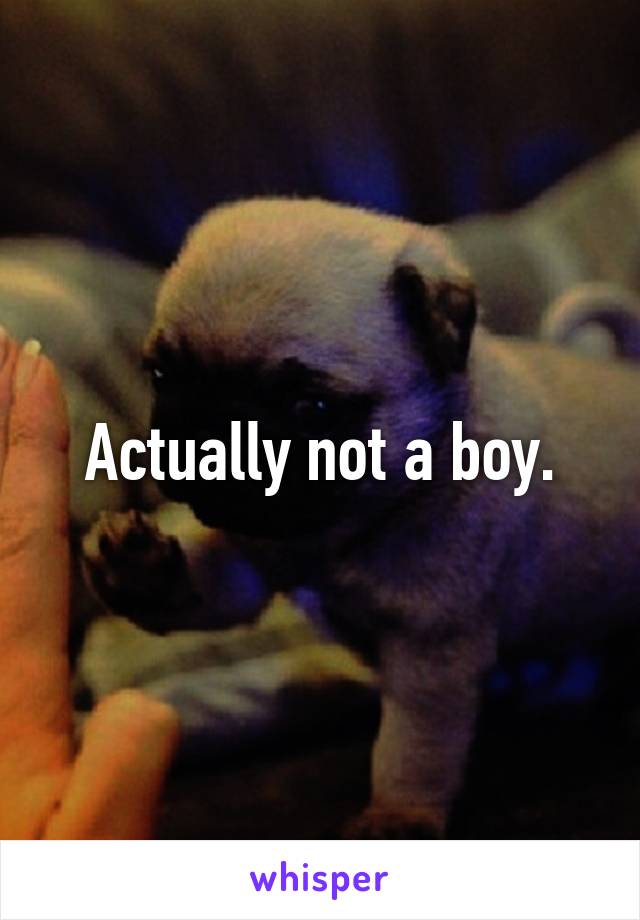 Actually not a boy.