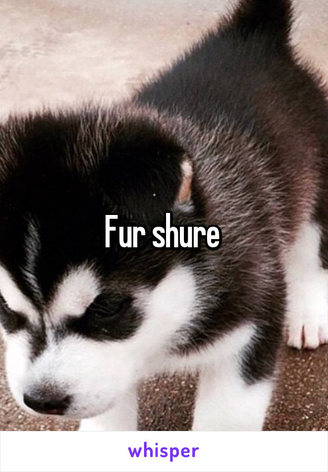 Fur shure 