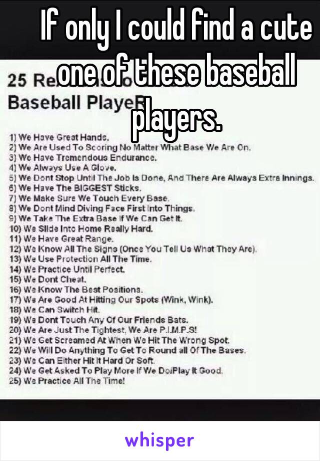 If only I could find a cute one of these baseball players. 