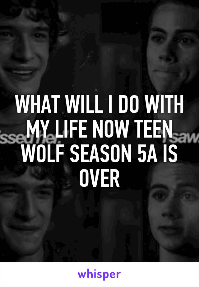 WHAT WILL I DO WITH MY LIFE NOW TEEN WOLF SEASON 5A IS OVER