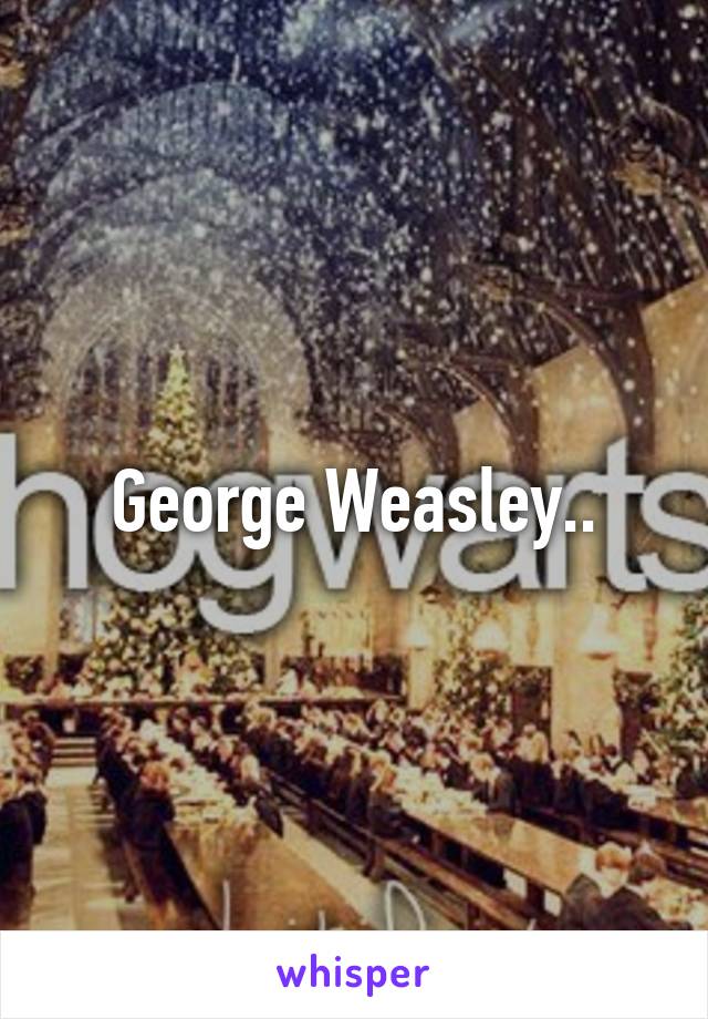 George Weasley..