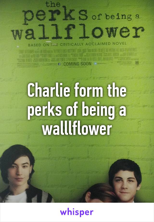 Charlie form the perks of being a walllflower