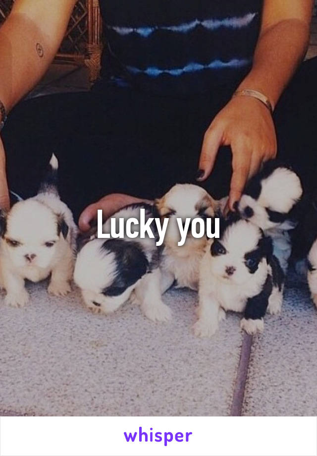 Lucky you